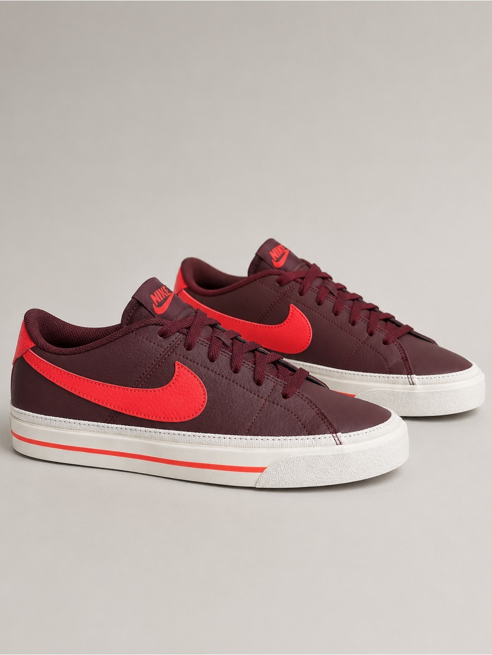 Nike Court Legacy Next Nature Dark Red Bright Crimson Sneakers NWT Size 9.5 - Picture 2 of 6